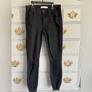 Size 0 black jeans.